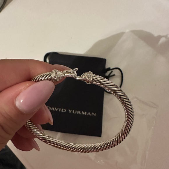 David Yurman Jewelry - David Yurman Cable Buckle Bracelet with diamonds
